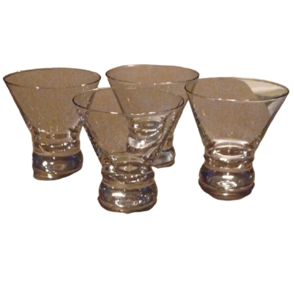 🏍Set of Four Martini Clear Glasses - Picture 3 of 5